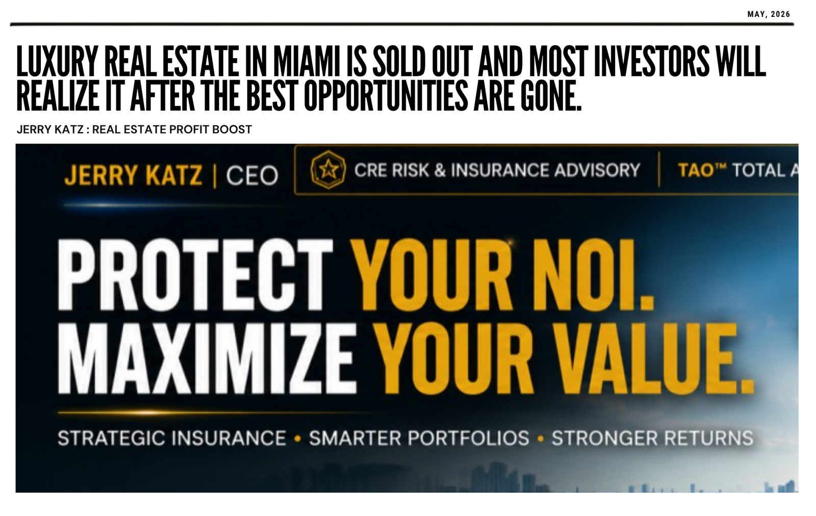 Luxury Real Estate in Miami / Jerry Katz